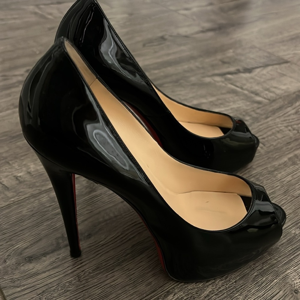 Christian Louboutin peep toe pumps 120mm